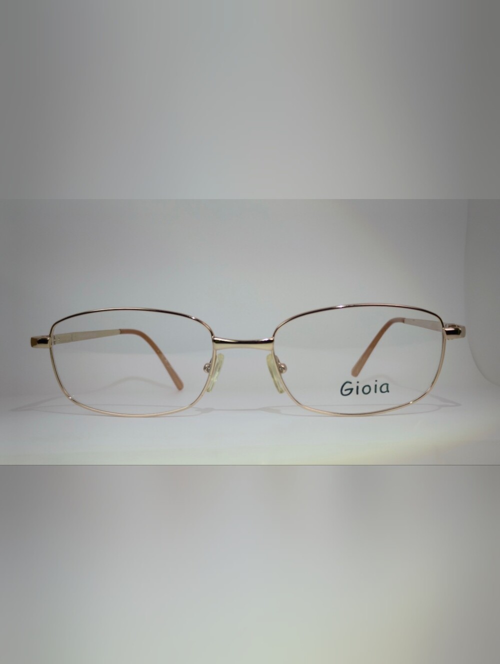 Gioia. Women's Gold Rectangle Eyeglass Frames